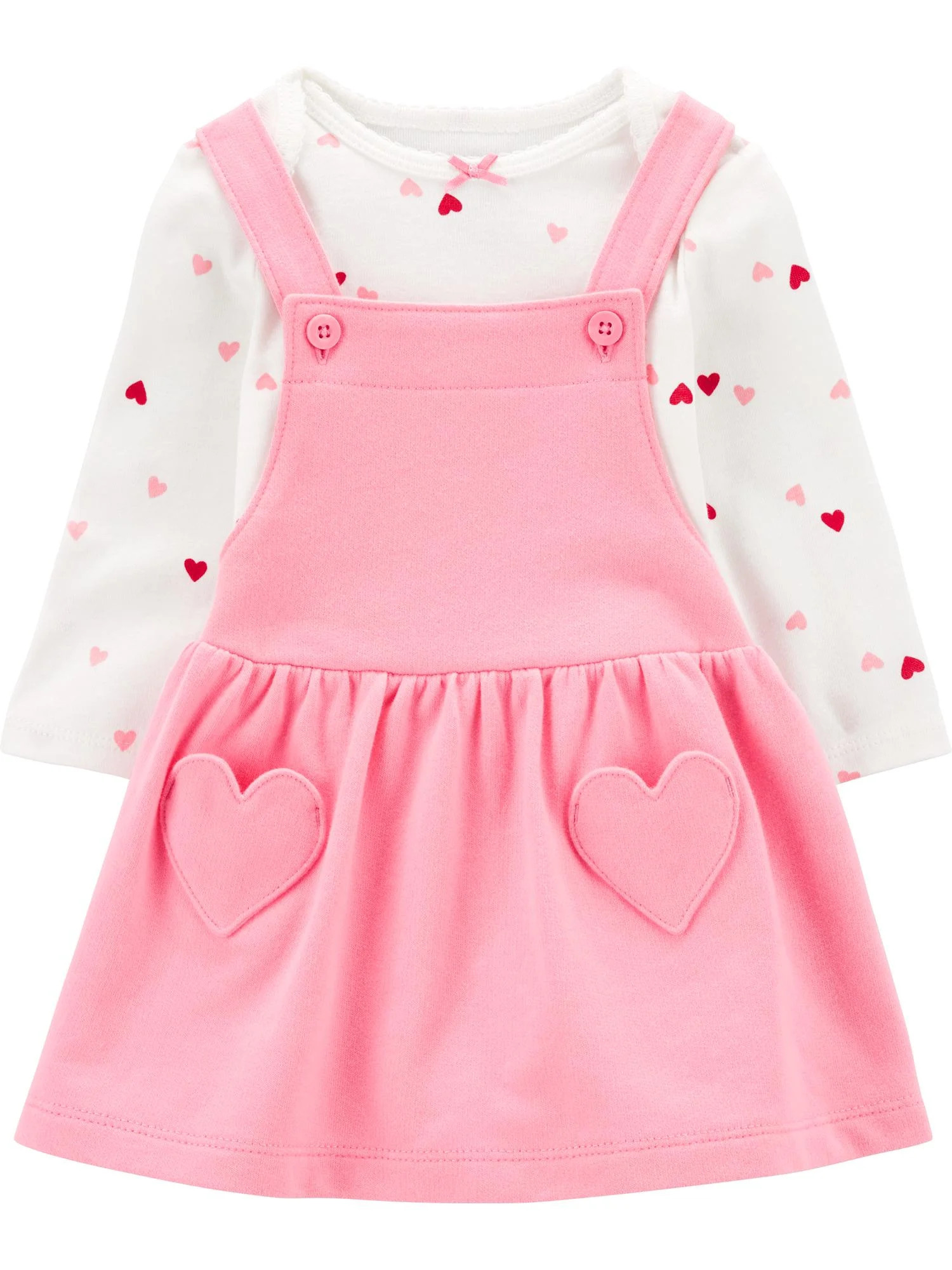 Carter's Child of Mine Baby Girl Valentine's Dress Set, 2-Piece, Sizes Newborn-12 Months | Walmart (US)