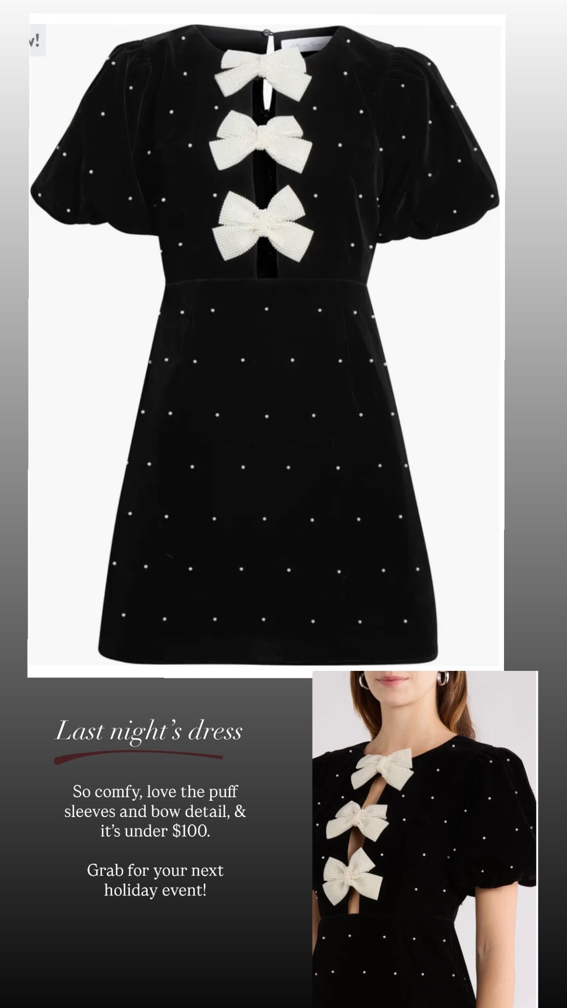 Wearing a medium in this holiday perfect dress! Not made to wear with a bra just fyi. It’s under $100 and so comfy and fun  

#LTKFindsUnder100 #LTKSeasonal #LTKHoliday