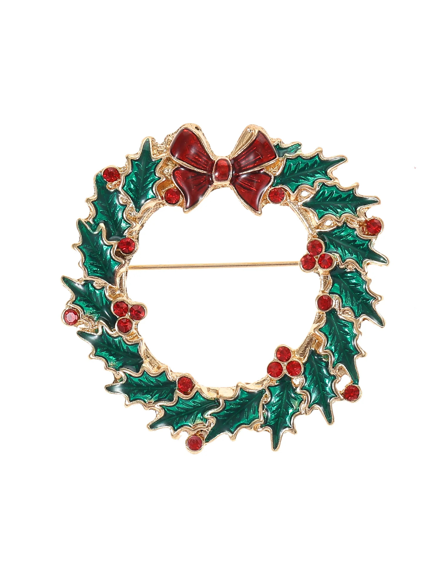 Holiday Time Wreath Brooch, 1 Piece | Walmart (US)