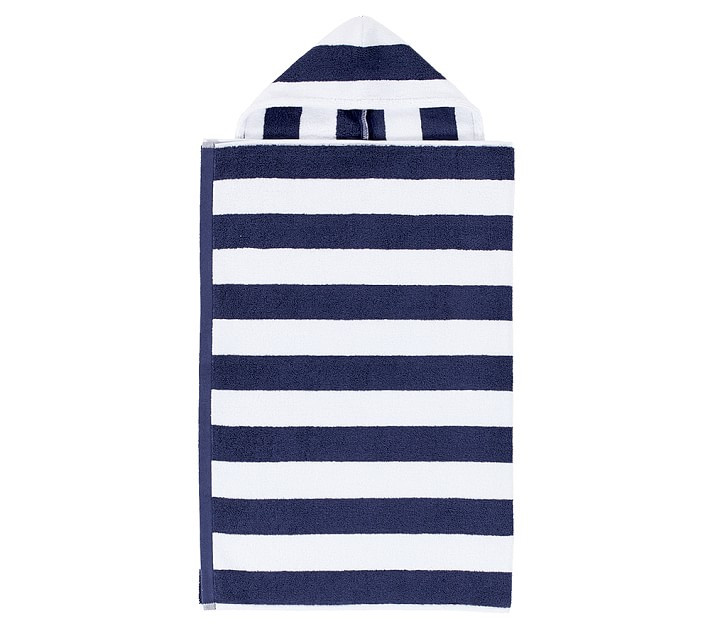 Rugby Stripe Kid Hooded Towels | Pottery Barn Kids