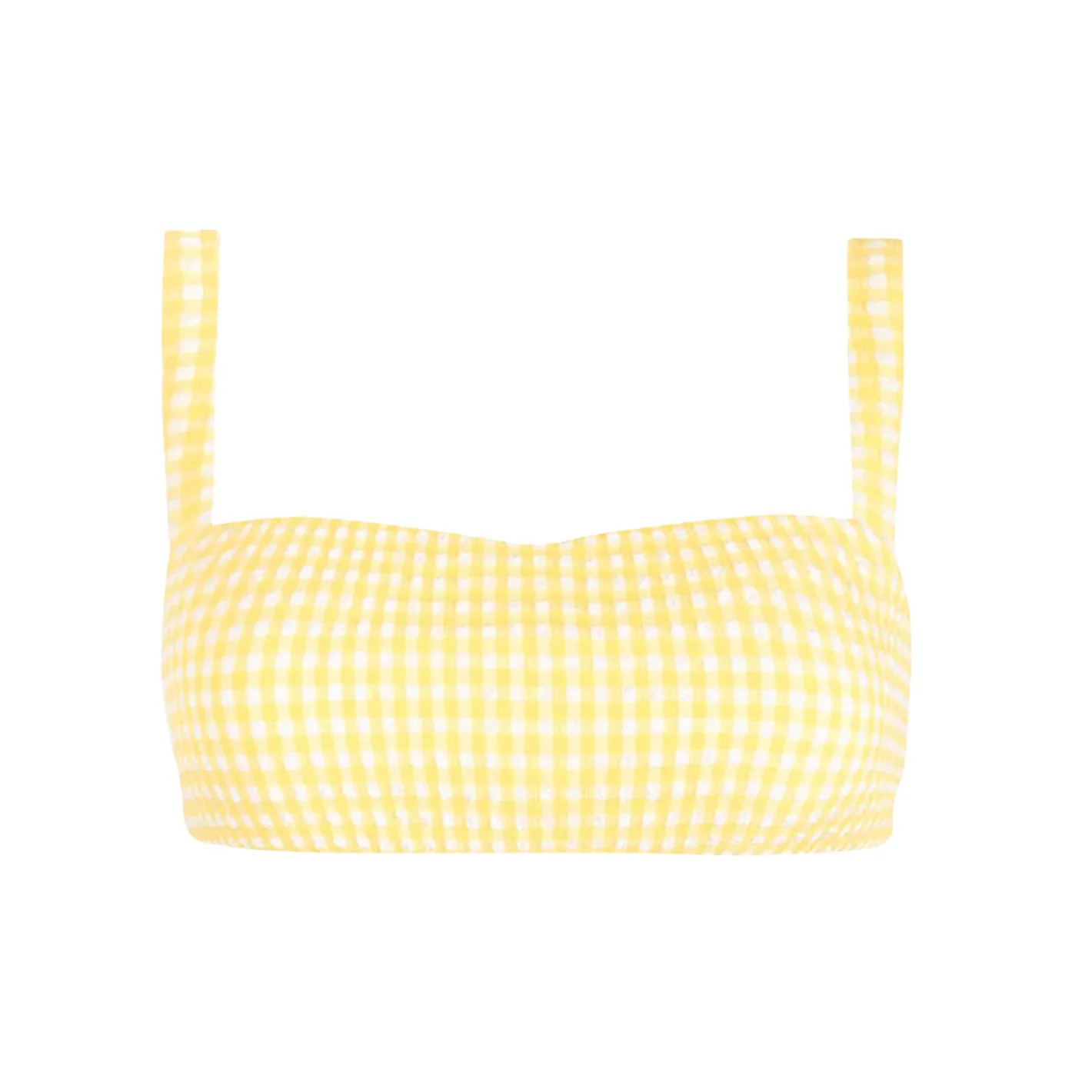 women's soleil gingham bandeau bikini top | Minnow