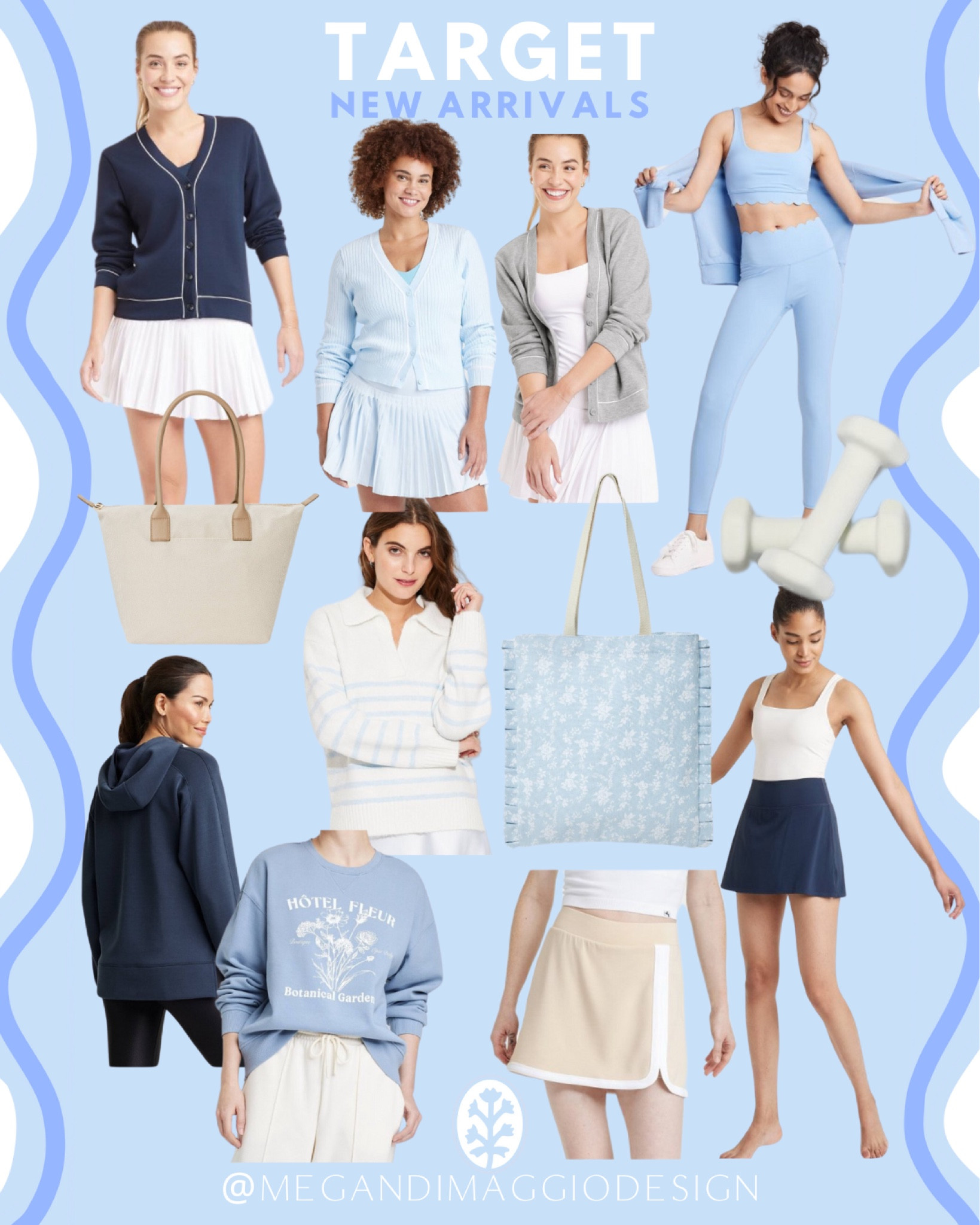The CUTEST affordable activewear is now available online at Target!! 😍💪🏻 Giving Alo, Aerie and Lululemon vibes but for so much less!! I bought & love this scalloped bra and matching leggings, the softest scuba tunic hoodie and white sweater with light blue stripes! Now stocking up on skorts for the Spring! 🌸

#LTKFitness #LTKFindsUnder50 #LTKActive