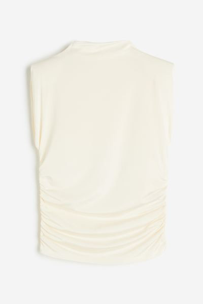 Drapiertes Top mit Schulterpolstern | H&M (DE, AT, CH, NL, FI)
