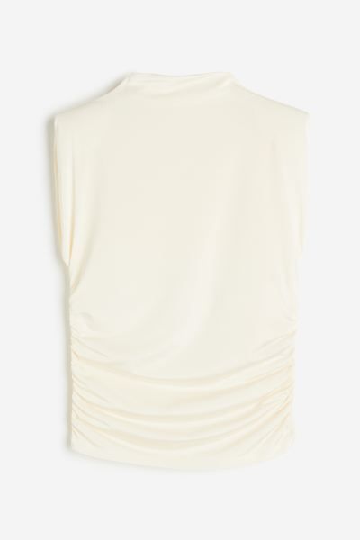 Draped Top with Shoulder Pads | H&M (US + CA)