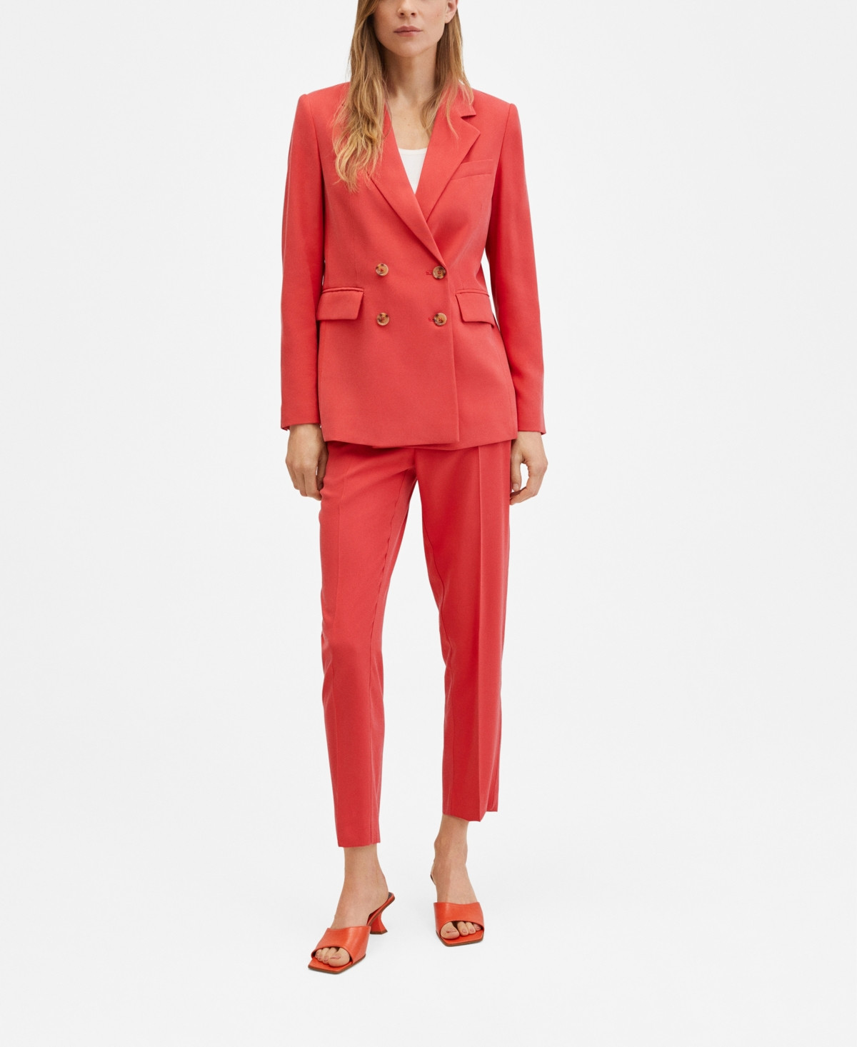Mango Women's Double-Breasted Suit Blazer | Macys (US)