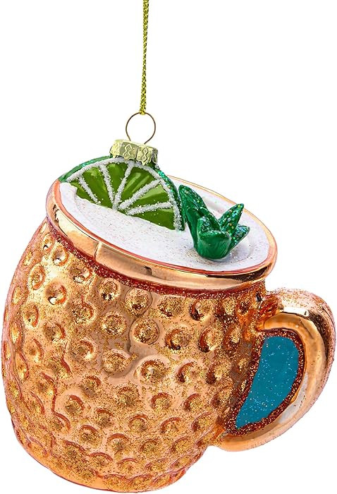 Joiedomi Mini Christmas Cocktail Moscow Mule Glass Ornament, Small Drink Glass Blown Ornaments or... | Amazon (US)