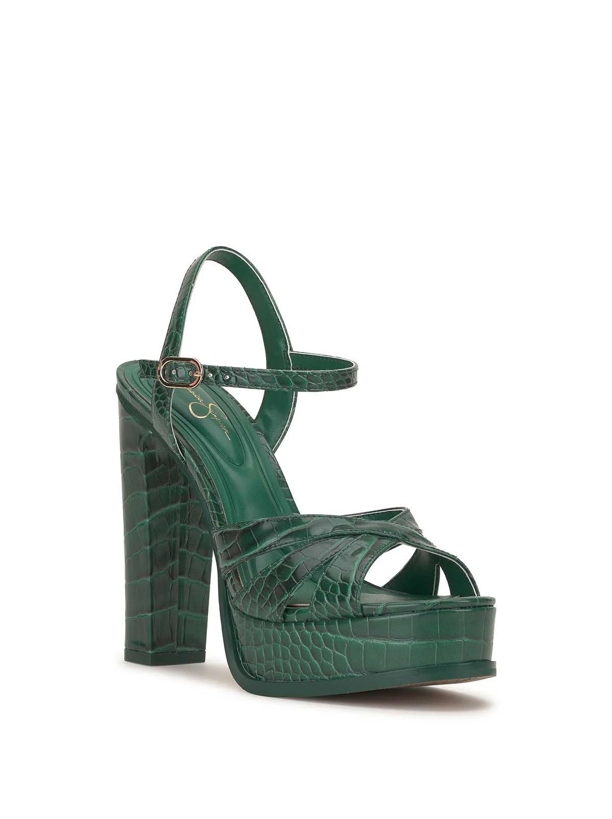 Giddings Platform Sandal in Green | Jessica Simpson E Commerce