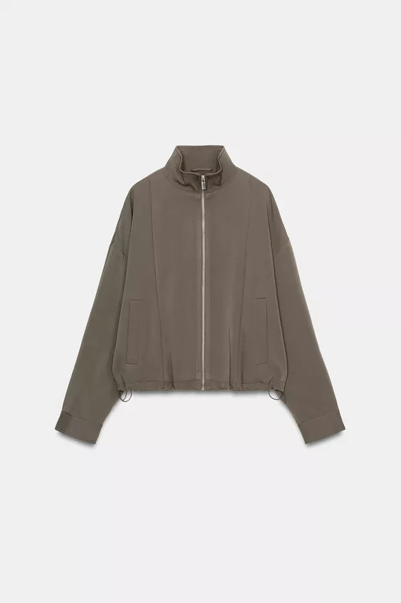 HIGH COLLAR BOMBER JACKET | Zara US