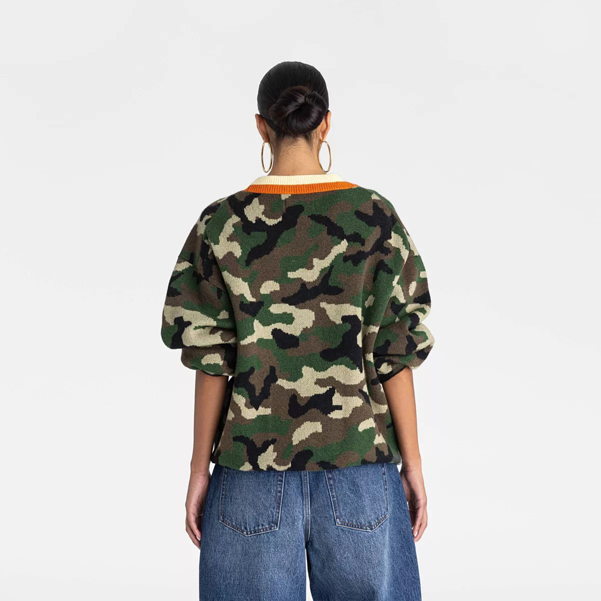 KBB by KAHLANA Women's 'The Slouchy Cardigan' - Olive Camo XL | Target