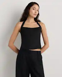 100% European Linen Halter Top | Quince