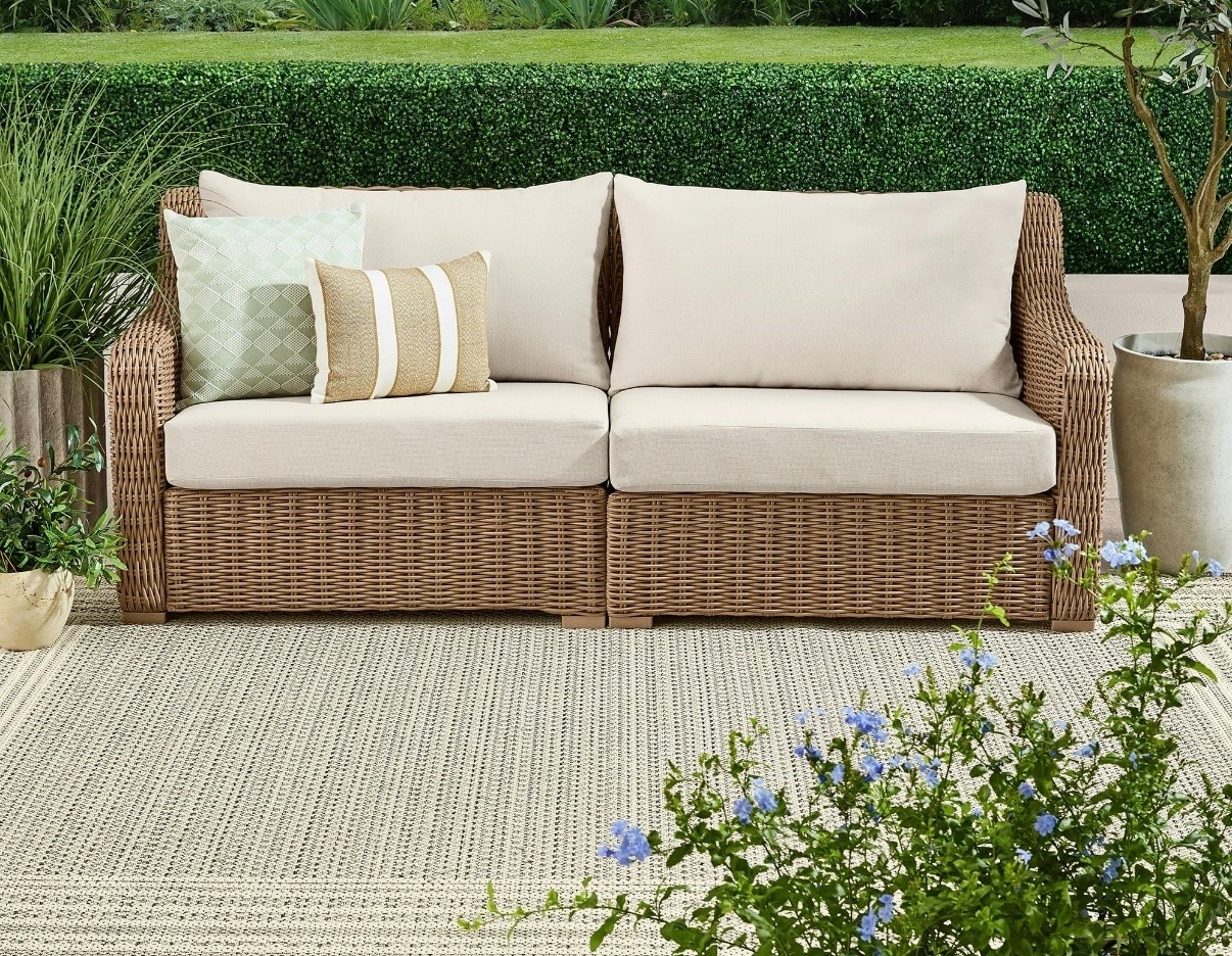 Walmart Better Homes & Gardens Bellamy Outdoor 1pc Sofa, Tan Wicker/Cream Cushion, outdoor furniture, sofa, summer, lounge, backyard, home

#LTKHome #LTKSeasonal