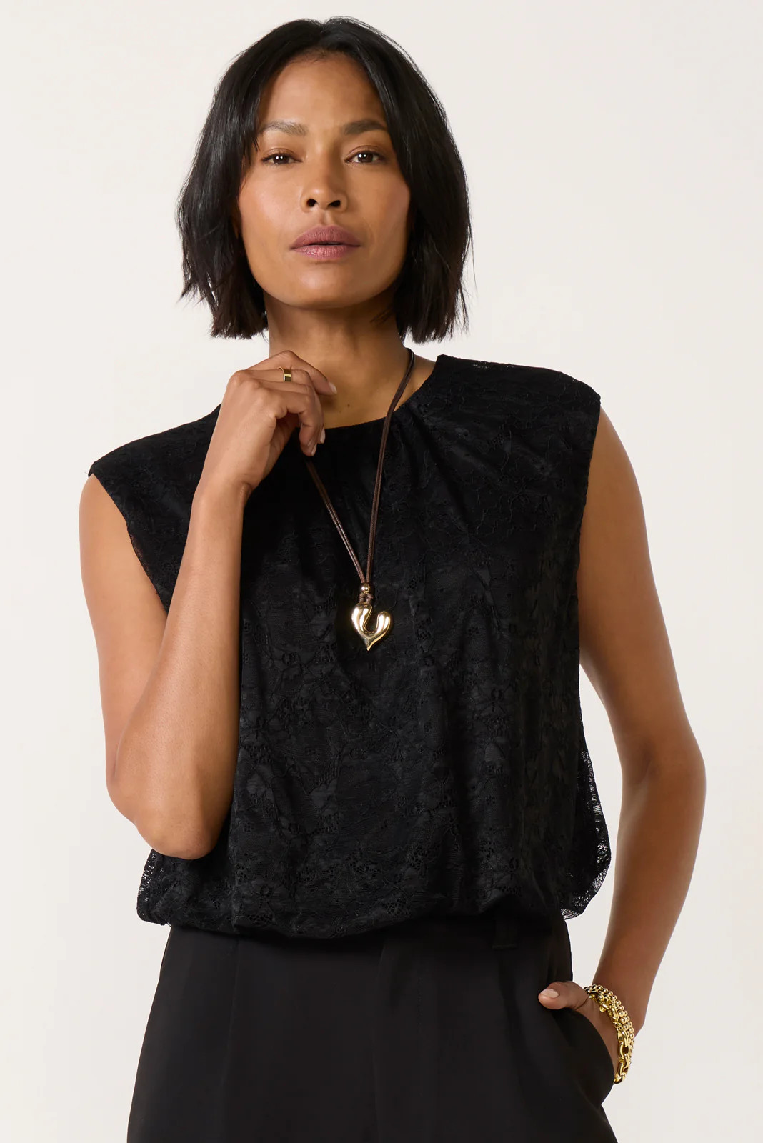 Lila Lace Bubble Tank | Evereve