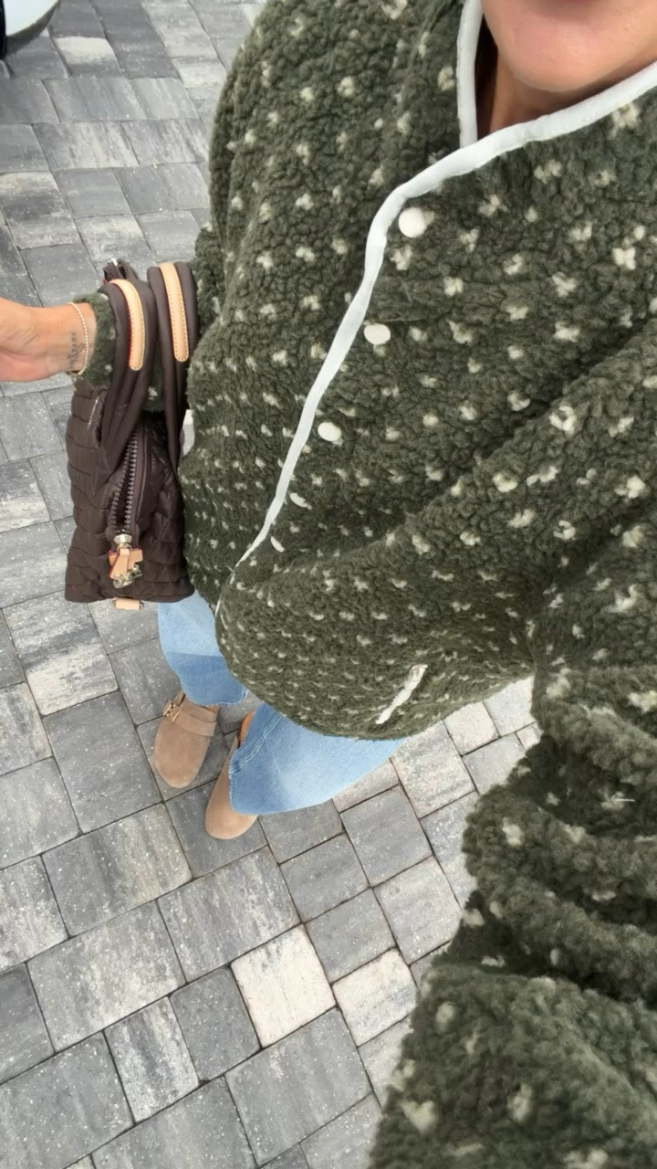 Amazon fuzzy jacket, size S.