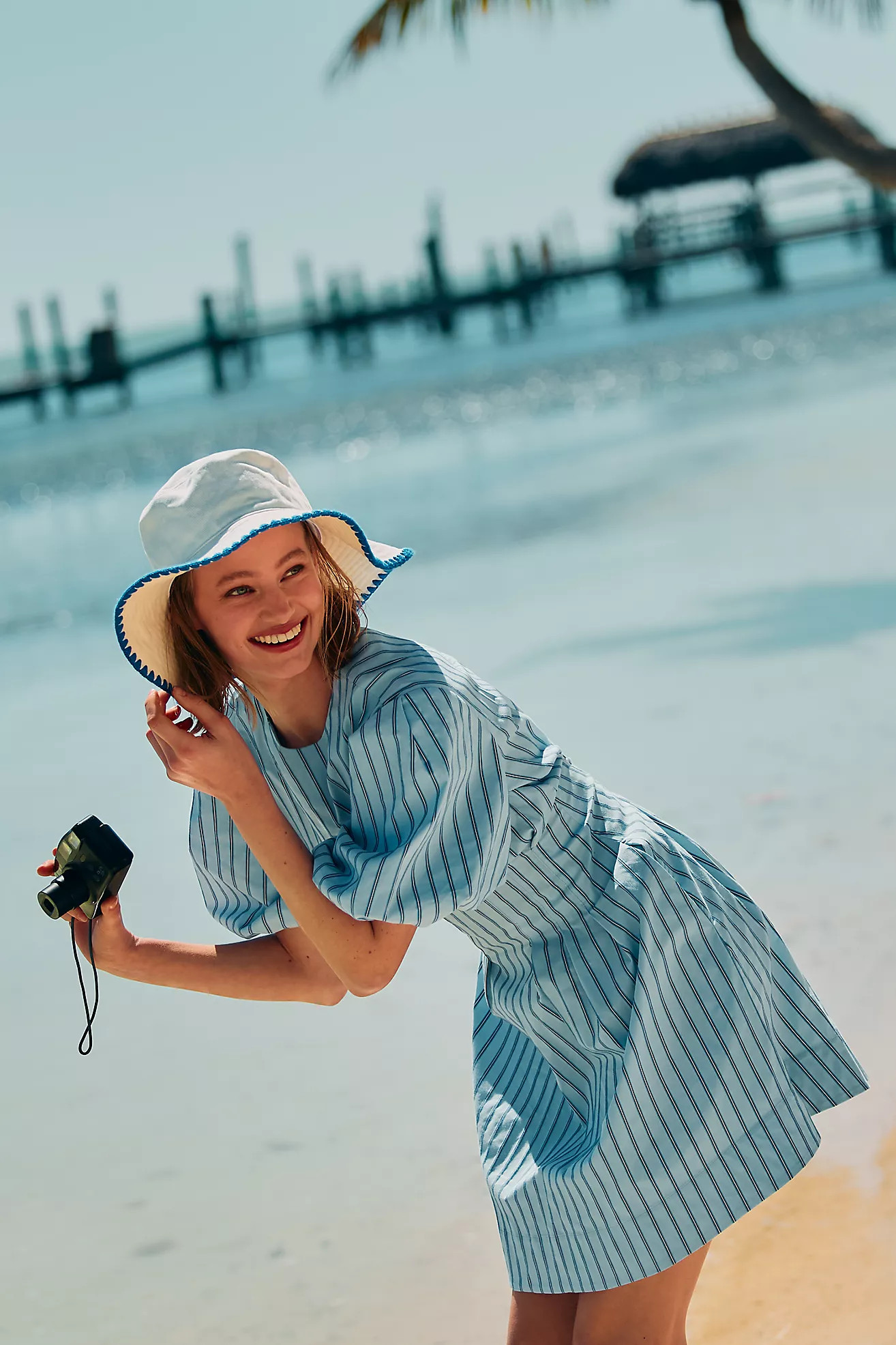Exquise Tobie Puff-Sleeve Mini Dress | Anthropologie (US)