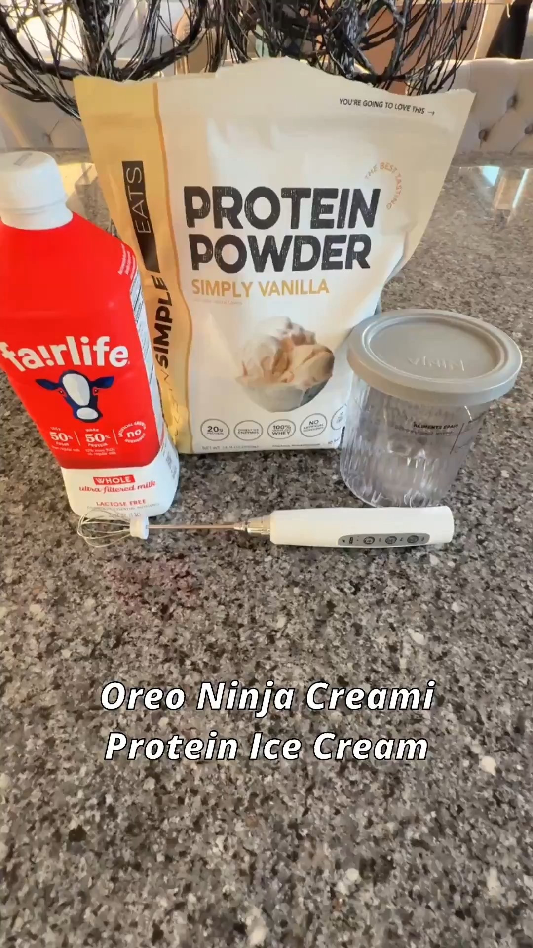 High Protein Oreo Ninja Creami Ice Cream🍨 

OREO PROTEIN NINJA CREAMI 
Makes 2 servings 30g protein per serving  ✨12 oz. Fairlife 2% milk, or other milk of choice (I like Fairlife whole milk for this, it makes it creamier) ✨2 servings Clean Simple Eats Vanilla Protein   Toppings/Mix Ins: ✨2 Newman’s Own O’s or something similar   1. Add the milk and protein powder to a Ninja Creami Jar. Using a milk frother, froth until smooth. Cover and freeze overnight.  2. Add the jar to the Ninja Creami Maker and spin on Full “Lite Ice Cream.” Remove and add two tablespoons of milk. Return to the Creami Maker and spin on “Re-Spin."

3. I like to put the Oreos on top and put it back in to the ninja and press mix in. OR 👇  4.Split into two servings, then crumble two Oreos over the top of each serving. Enjoy!


#LTKHome #LTKGiftGuide #LTKFamily