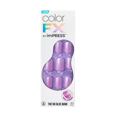 KISS Products colorFX by imPRESS Press-On Fake Nails - Short Squoval - Wonder - 30ct: Vegan, ABS Material, Glossy Finish | Target