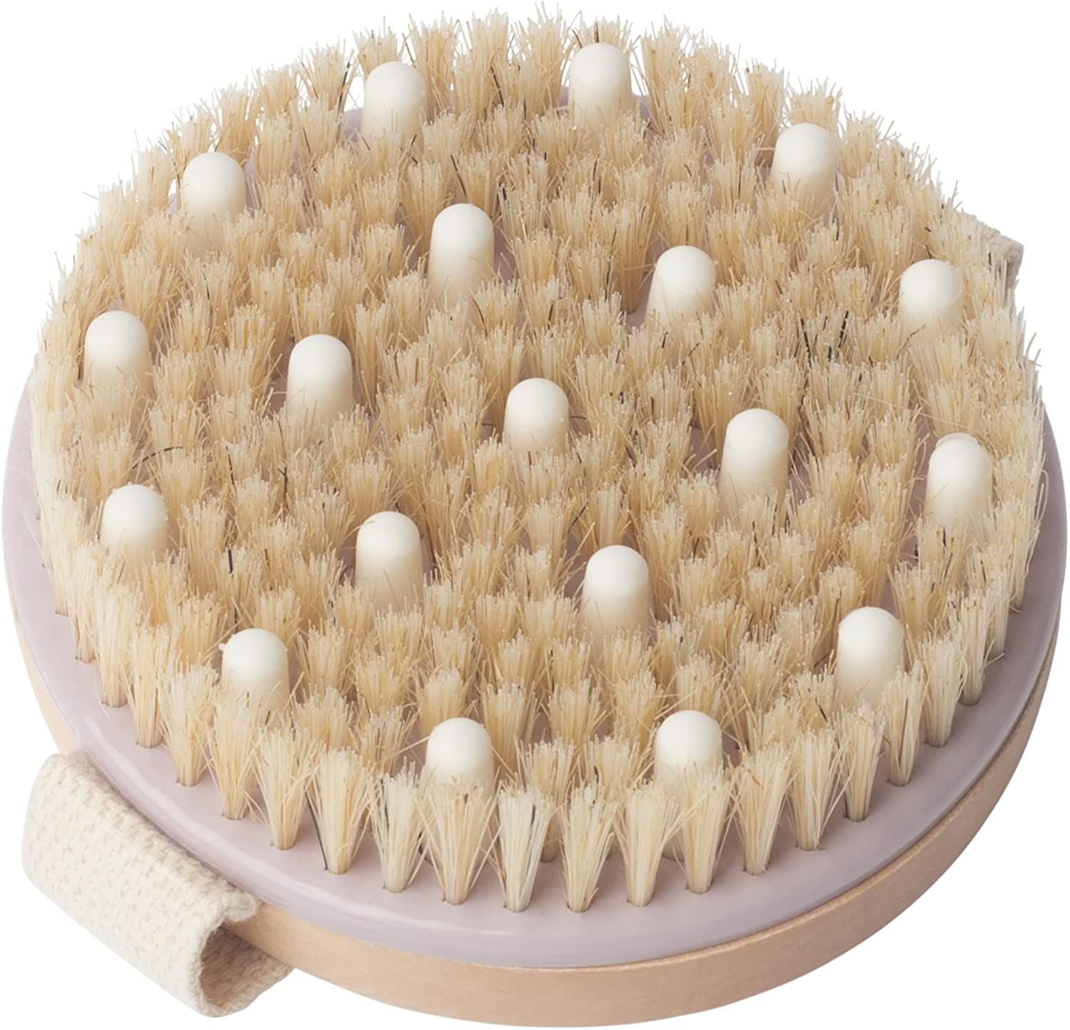 MainBasics Dry Body Brush Exfoliating Body Scrubber - Boar Bristles & Massage Nodules for Dry Ski... | Amazon (US)