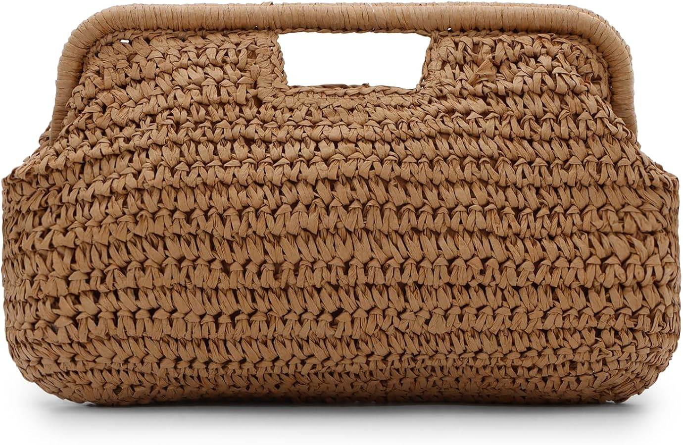 KUANG! Women Straw Clutch Purses Cloud Dumpling Bag Summer Beach Straw Evening Banquet Clutch Han... | Amazon (US)