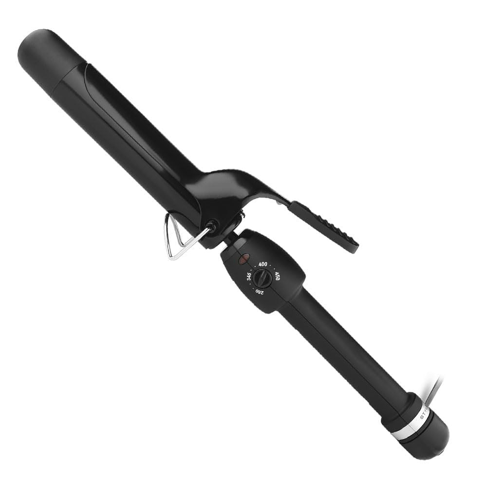 StyleCraft Stay-Temp Black Gold Professional Curling Iron with Extra-Long Thumb Grip, Extended Ba... | Amazon (US)