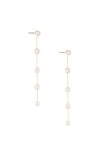 Dripping Pearl Delicate Drop 18k Gold Plated Earrings | Ettika