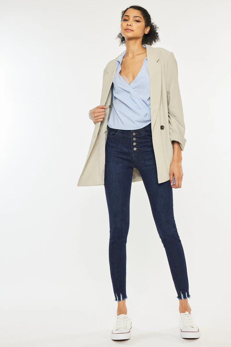 Clove High Rise Ankle Skinny Jeans | Kancan USA