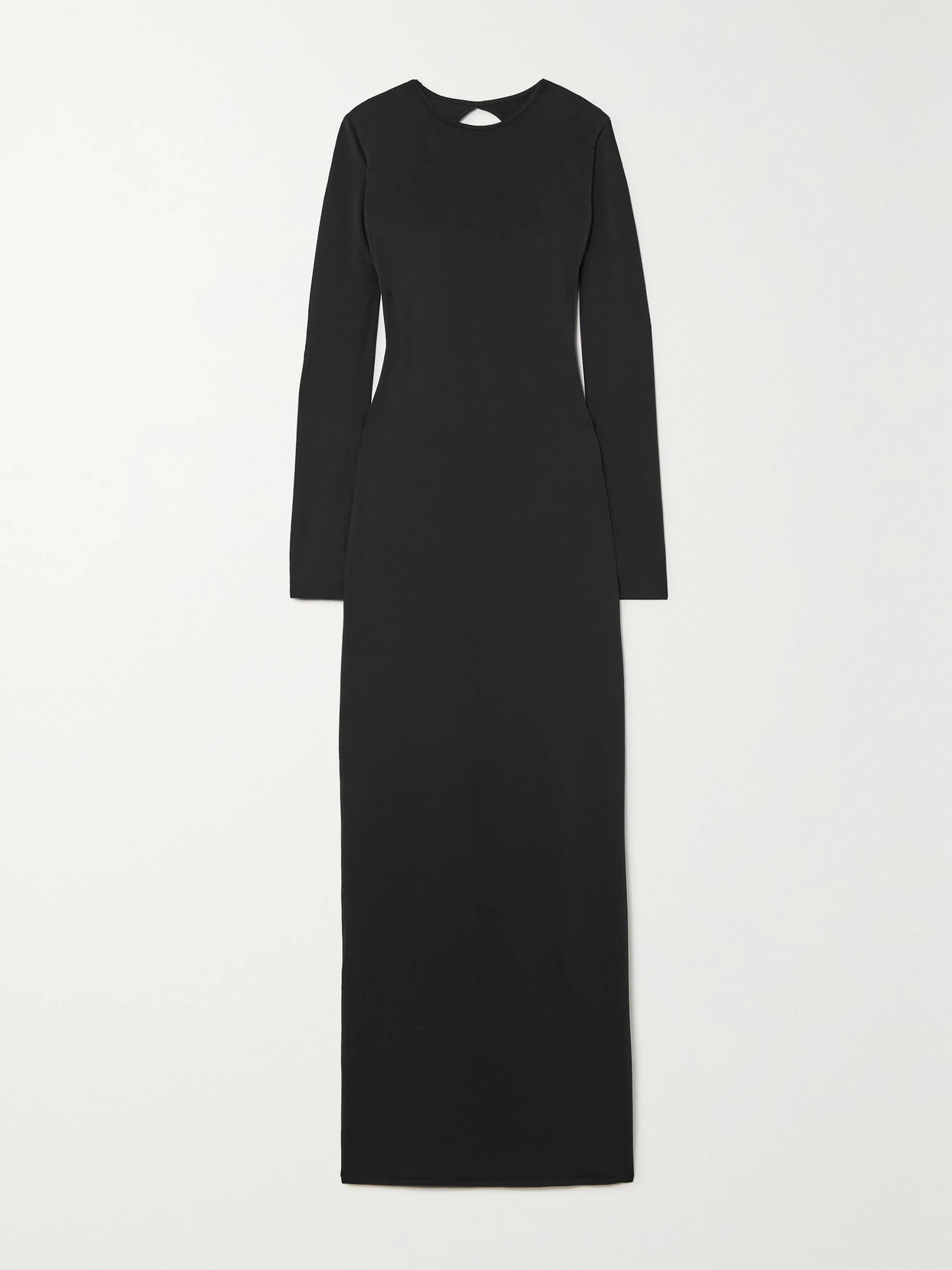 Skims - Smooth Lounge Open-back Stretch Modal-blend Maxi Dress - Onyx | NET-A-PORTER (US)