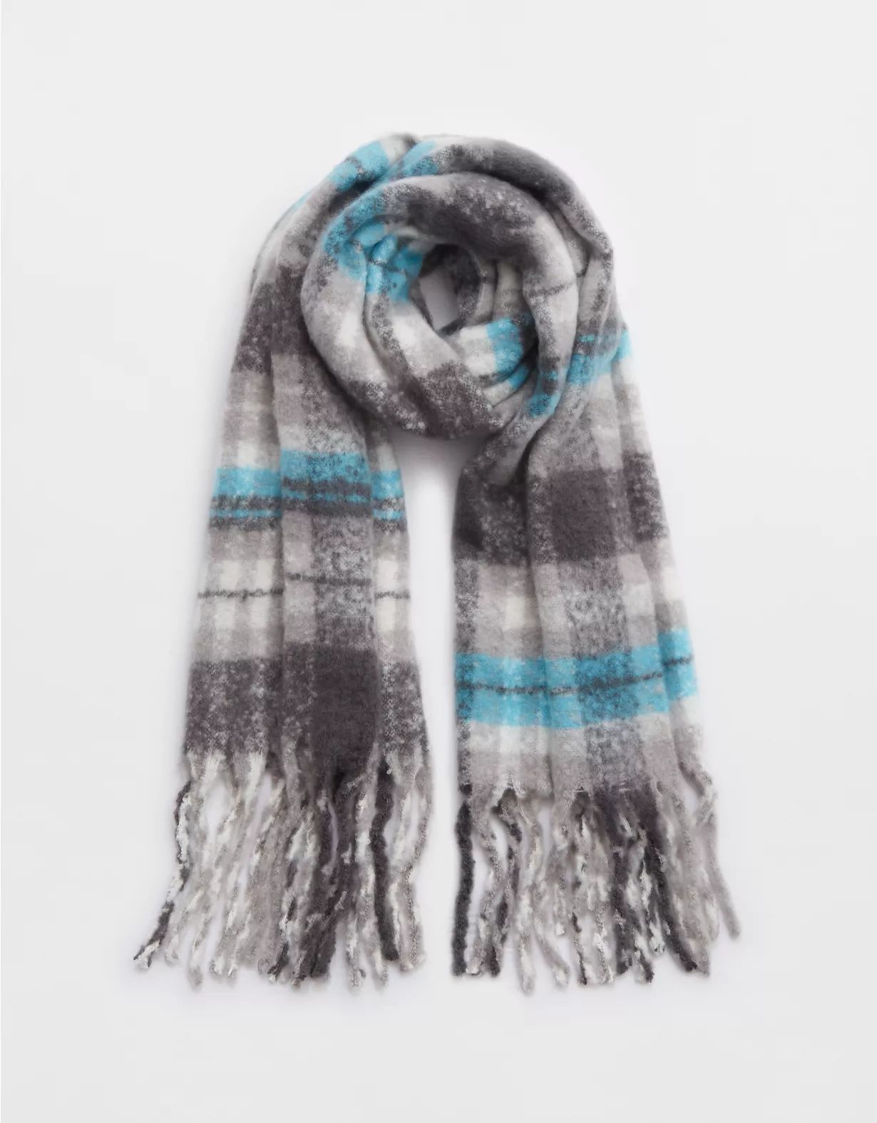 Aerie Plaid Brushed Heavyweight Scarf | Aerie