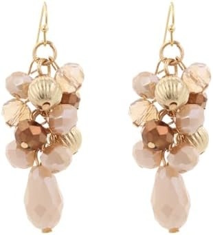 Colorful Lightweight Dainty Cluster Dangle Earrings for Women Trendy Statement Elegant Sparkly Dr... | Amazon (US)