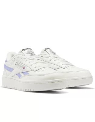 Reebok Club C Double sneakers in chalk and lilac - Exclusive to ASOS | ASOS (Global)