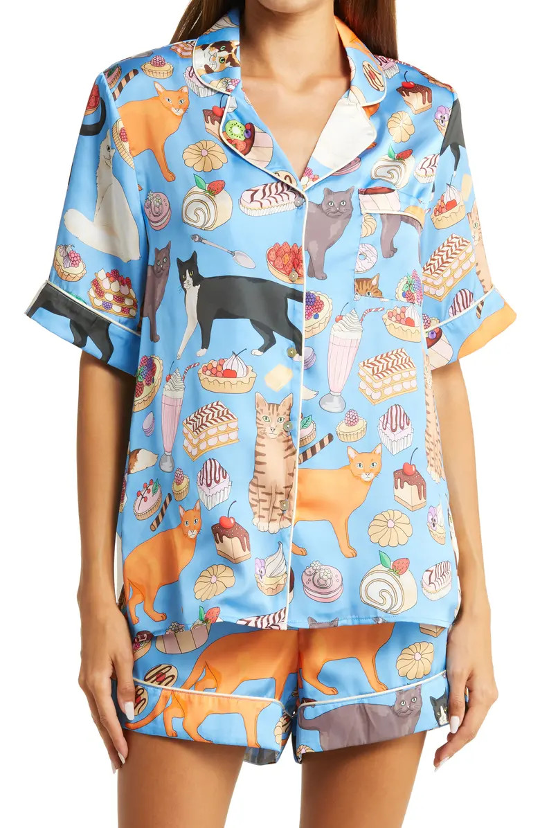 Karen Mabon Cat Cafe Short Pajamas | Nordstrom | Nordstrom