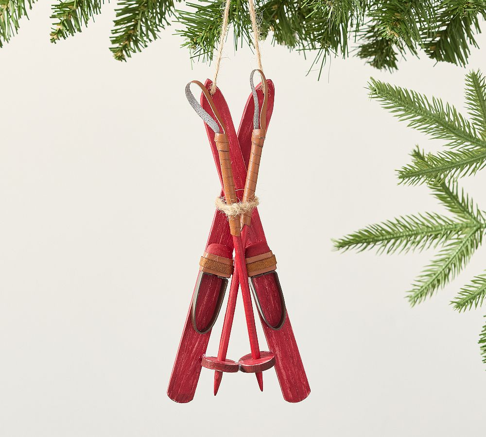 Red Skis Ornament | Pottery Barn (US)