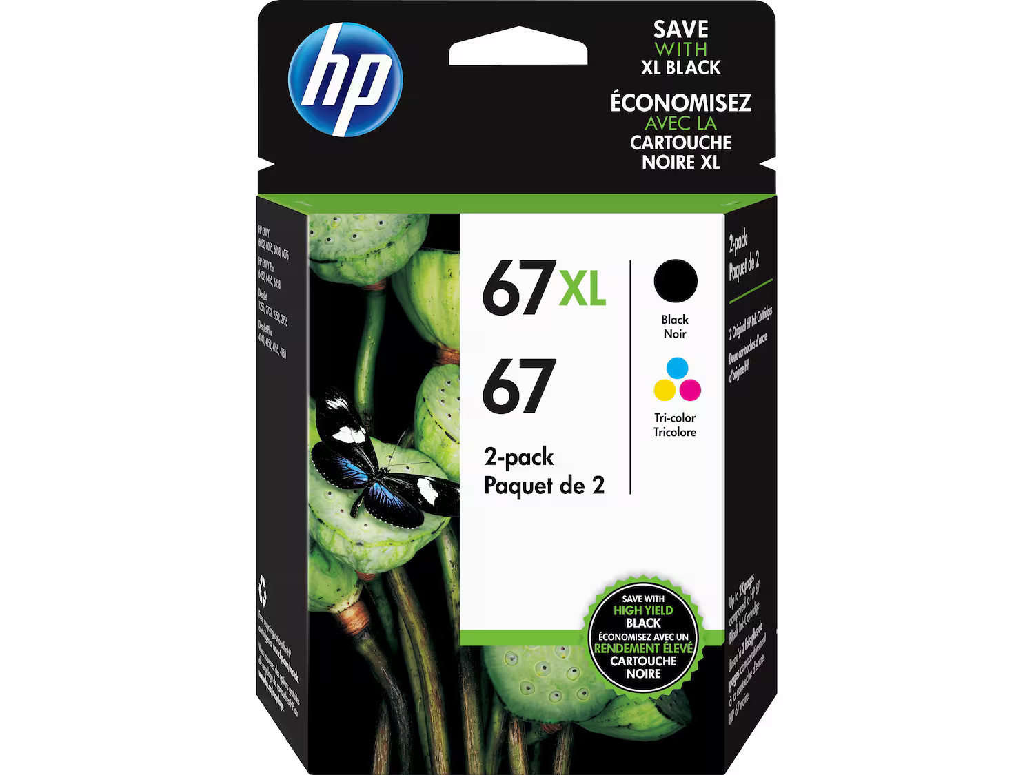 HP - 67XL/67 Multipack Ink Cartridge, 2/Pack (3YP30AN#140) - Black|Tri-color | Best Buy U.S.