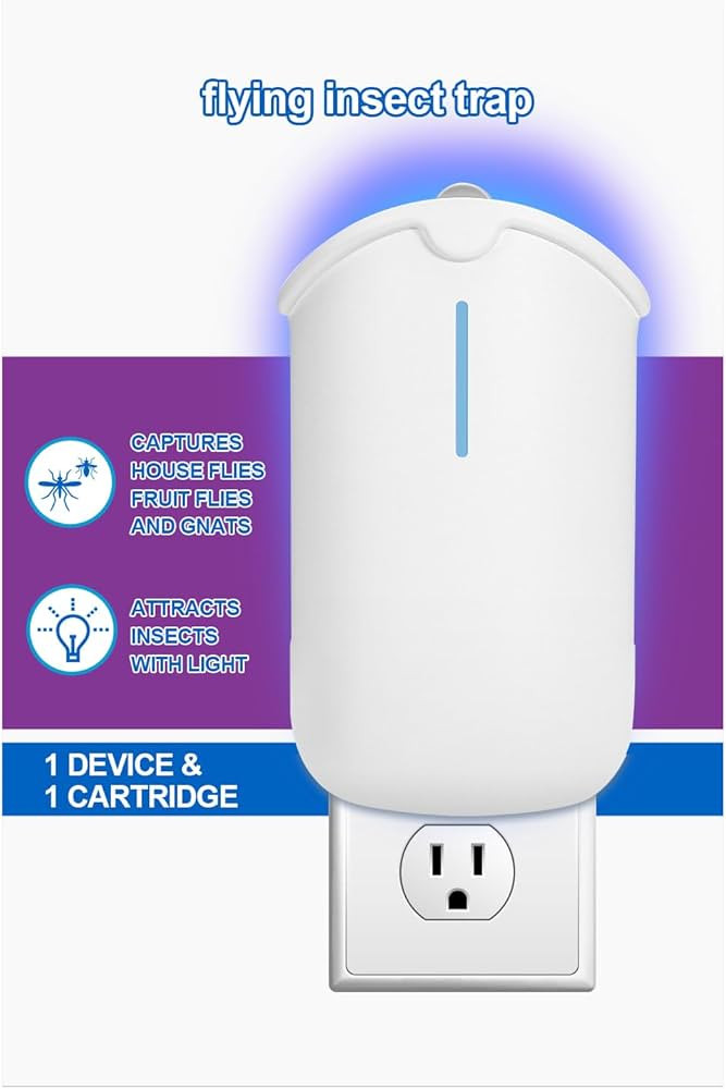 Amazon.com : Husaco Flying Insect Trap, Compatible with M364 Refill, 1 Plug-in Base + 1 Cartridge... | Amazon (US)
