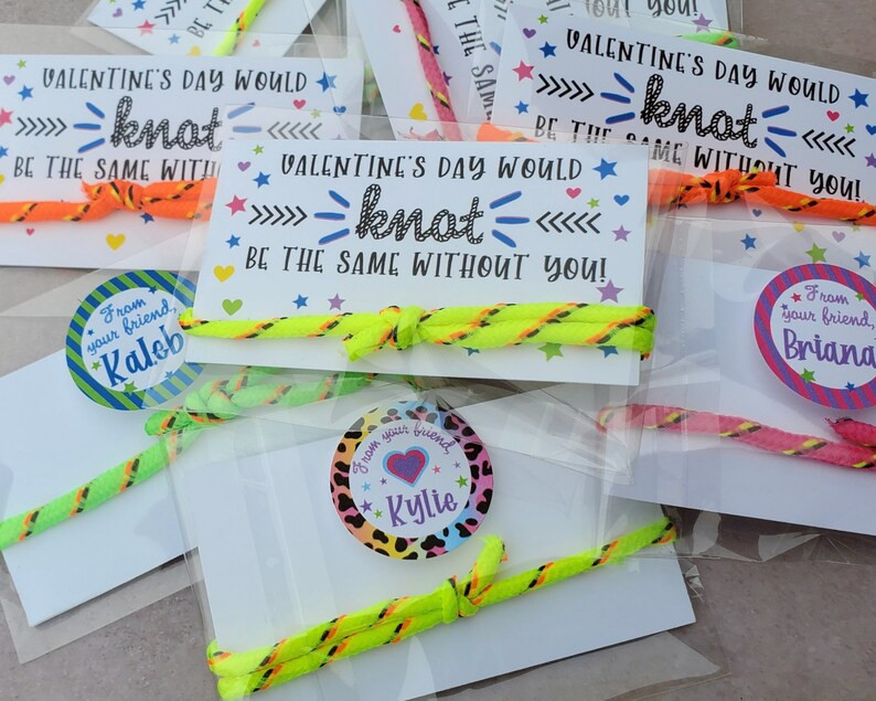 Friendship Bracelet Valentines Valentines Day Would Knot Be - Etsy | Etsy (US)