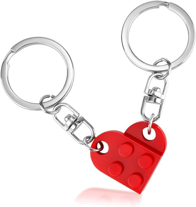 Couples Matching Stuff Gifts - Red Heart Keychain, Matching Couple Heart Keychains Decorations Ch... | Amazon (US)