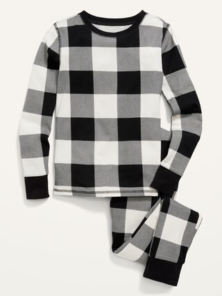 Gender-Neutral Matching Plaid Snug-Fit Pajamas for Kids | Old Navy (US)