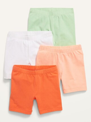Jersey-Knit Biker Shorts 4-Pack for Toddler Girls | Old Navy (US)