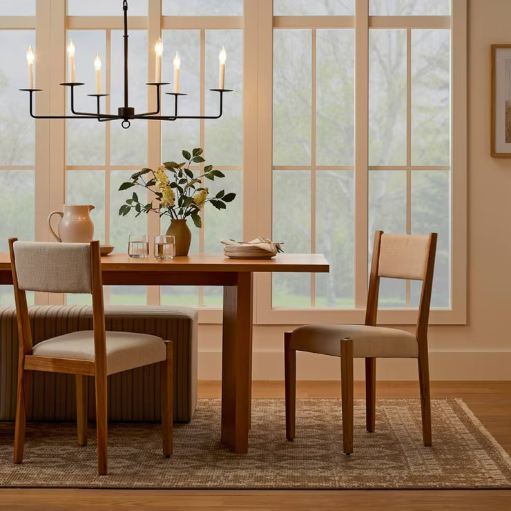 6-Light Hammered Metal Chandelier Black - Threshold™ designed with Studio McGee | Target