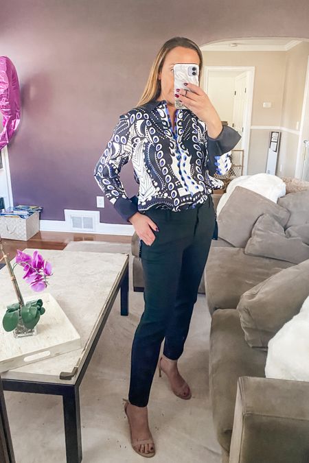 Perfect top for dinner. Will look amazing with white pants too.  I also love this print so much I might buy the dress.  These shoes  go with everything. 

#LTKworkwear #LTKshoecrush #LTKtravel