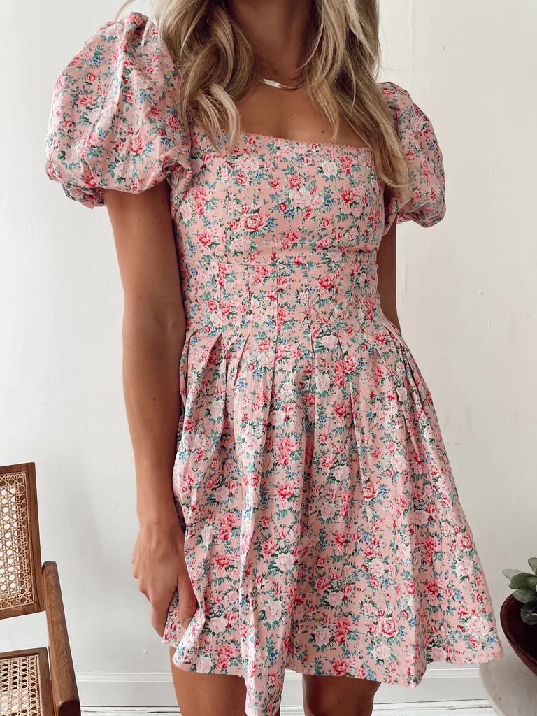 Briella Floral Puff Sleeve Dress | She Is Boutique
