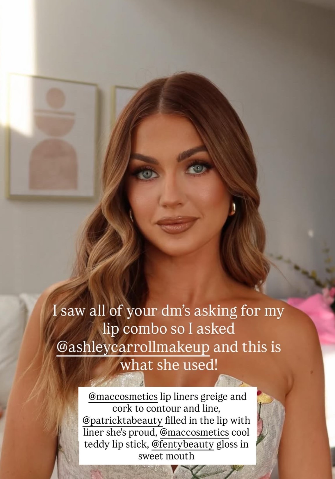 @maccosmetics lip liners greige and cork to contour and line,  @patricktabeauty filled in the lip with liner she's proud, @maccosmetics cool teddy lip stick, @fentybeauty gloss in sweet mouth I saw all of your dm’s asking for my lip combo so I asked @ashleycarrollmakeup and this is what she used!

#LTKStyleTip #LTKBeauty #LTKFindsUnder50