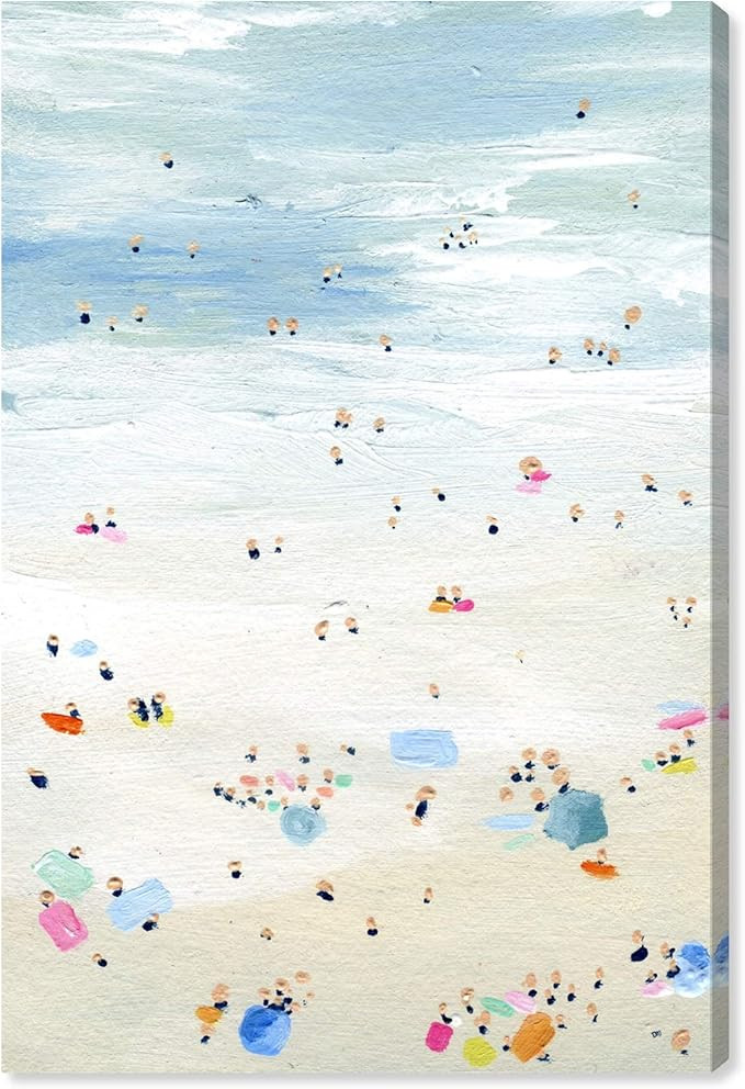 The Oliver Gal Artist Co. Nautical and Coastal Wall Art Canvas Prints 'Tiny People' Home Décor 2... | Amazon (US)