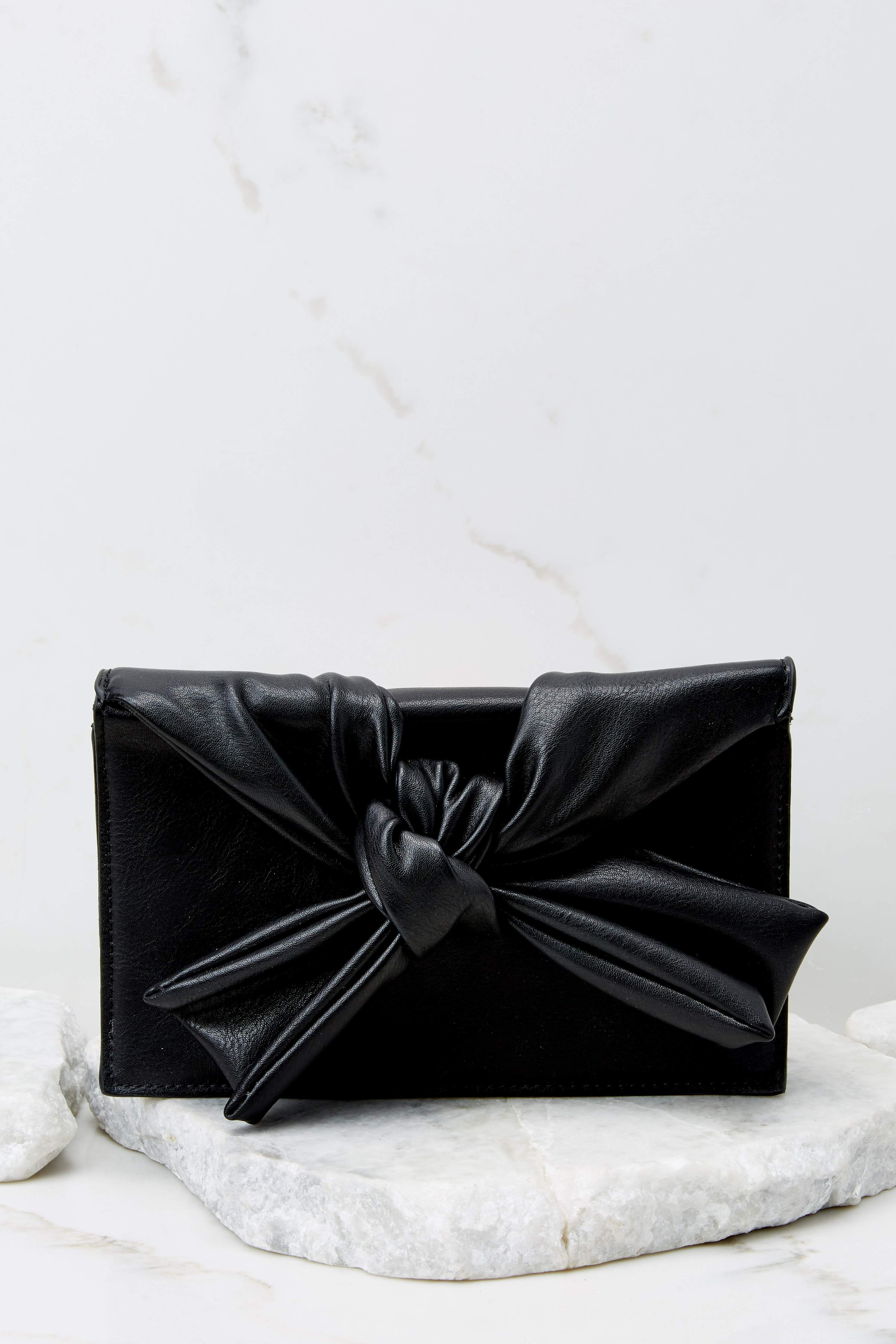 Double Check Black Clutch | Red Dress 