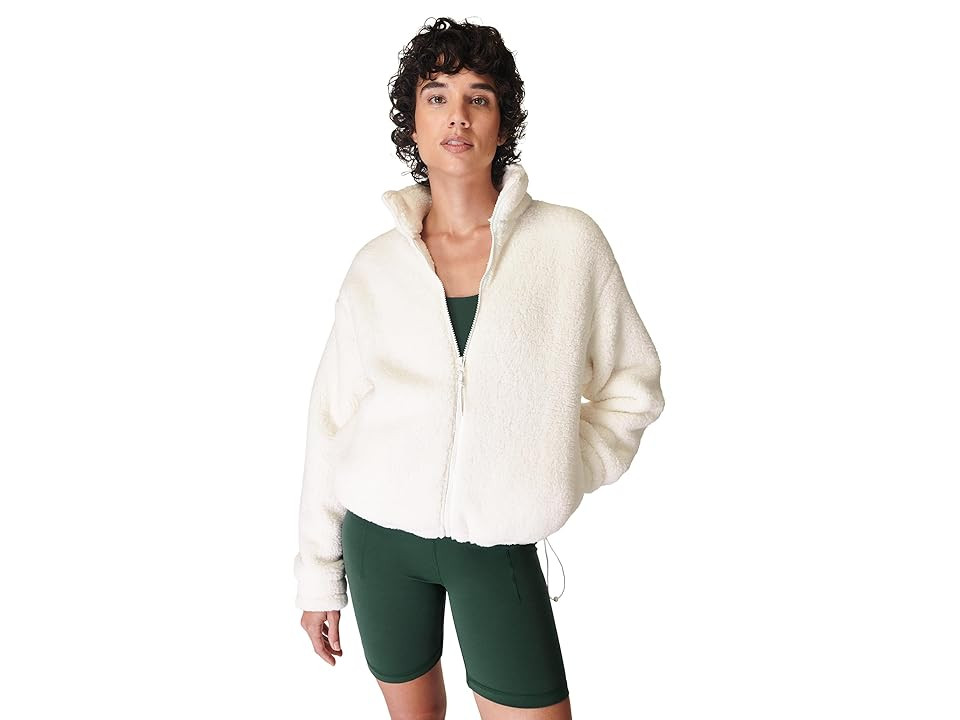 Sweaty Betty Canyon Fleece Zip-Up Women's Clothing Lily White : LG, Fleece/Polyester | Zappos