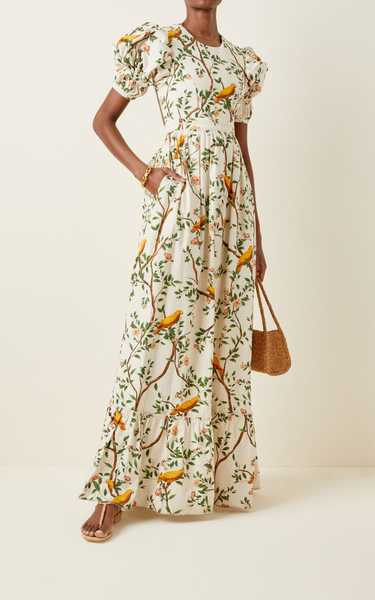 Amapola Open-Back Printed Cotton Poplin Maxi Dress | Moda Operandi (Global)