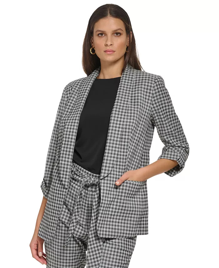 Women's Shawl Collar Long Sleeve Blazer | Macys (US)