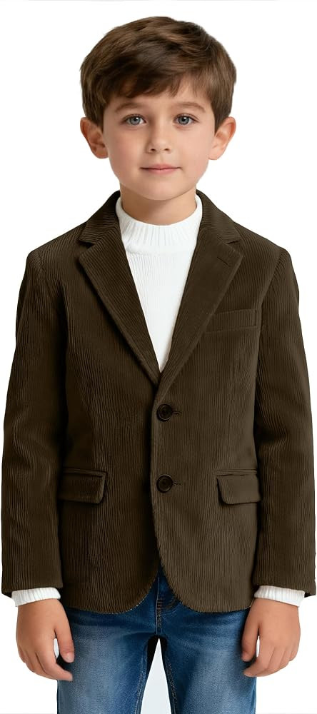 Boys Corduroy Blazer Jacket Retro Casual Sport Coat Western Cowdoy Kids Suit Jacket for Boy Forma... | Amazon (US)