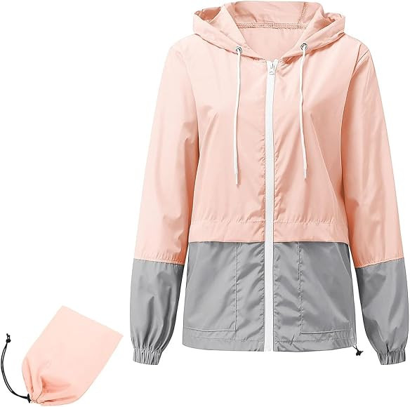 Zando 2024 Rain Jacket Women Lightweight Windbreaker Jacket Waterproof Raincoat for Women Packabl... | Amazon (CA)