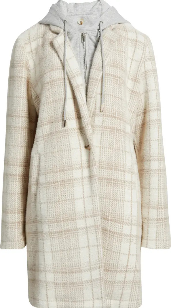 Thread & Supply Plaid Coat with Bib Hoodie | Nordstrom | Nordstrom