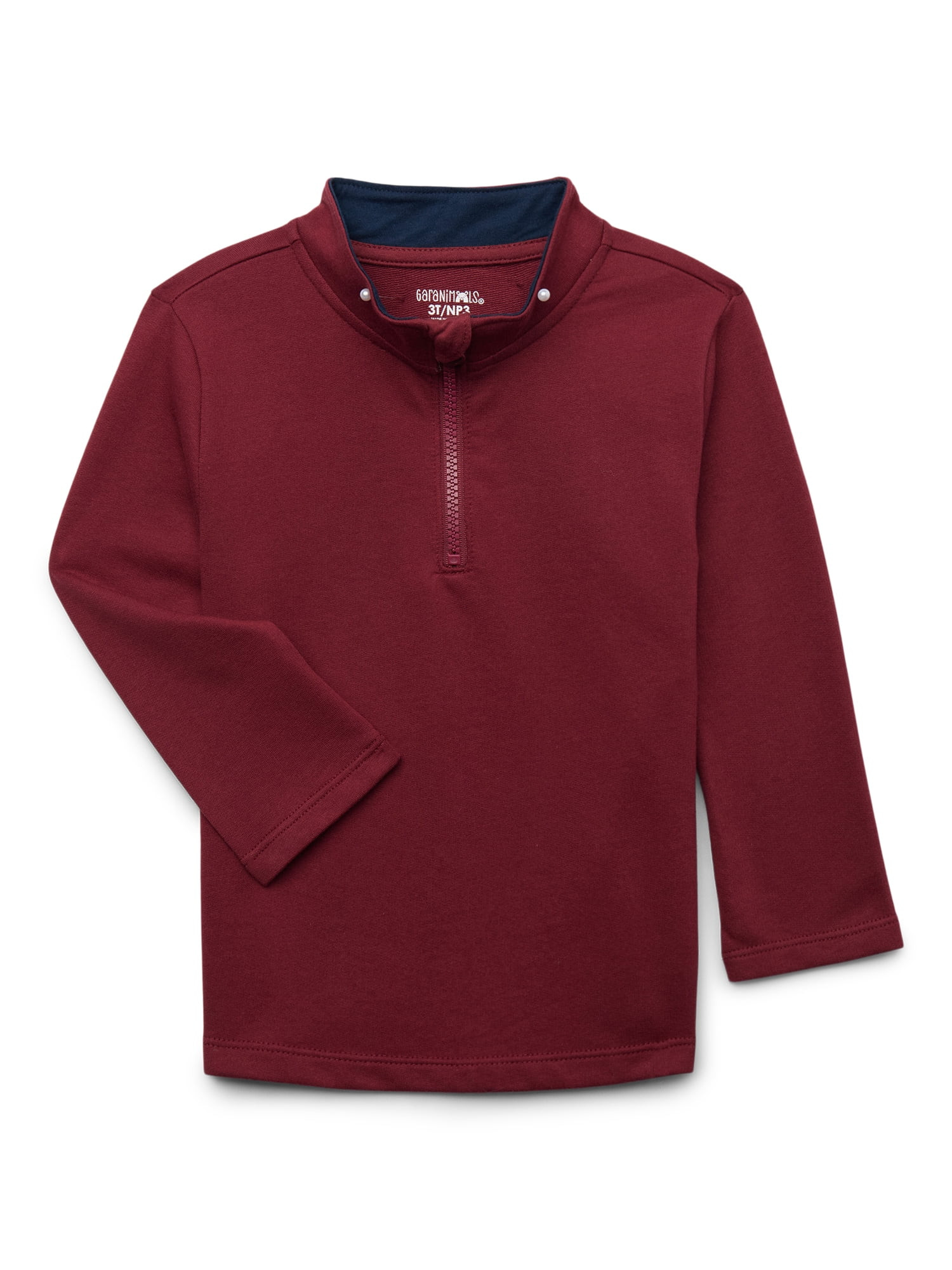 Garanimals Toddler Boys Quarter Zip Pullover with Long Sleeves, Sizes 18M-5T | Walmart (US)